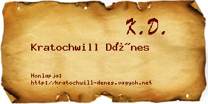 Kratochwill Dénes névjegykártya